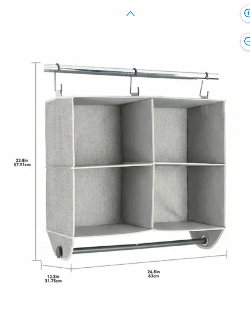 Better Homes & Gardens hanging fabric 4 shelf closet organizer